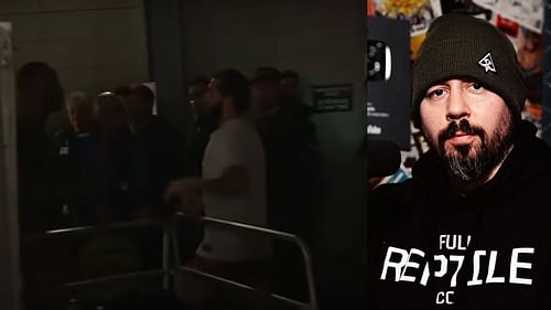 Jorge Masvidal and Leon Edwards altercation (Left) Dan Hardy (Right) [Images courtesy of ESPN MMA YouTube and Dan Hardy Instagram]