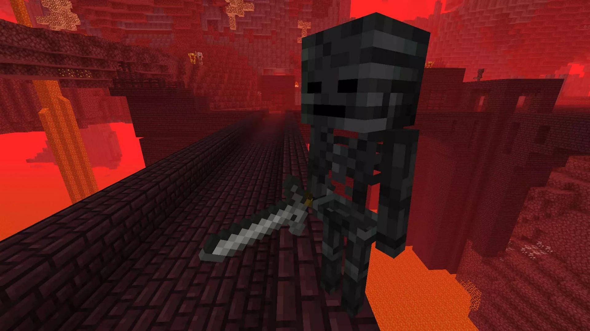 Wither skeletons can make things get out of hand quickly in battle (Image via Mojang)