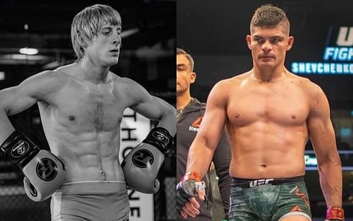 Paddy Pimblett (left. Image credit: @theufcbaddy on Twitter), Rodrigo Vargas (right. Image credit: @kazulavargasufc on Instagram)