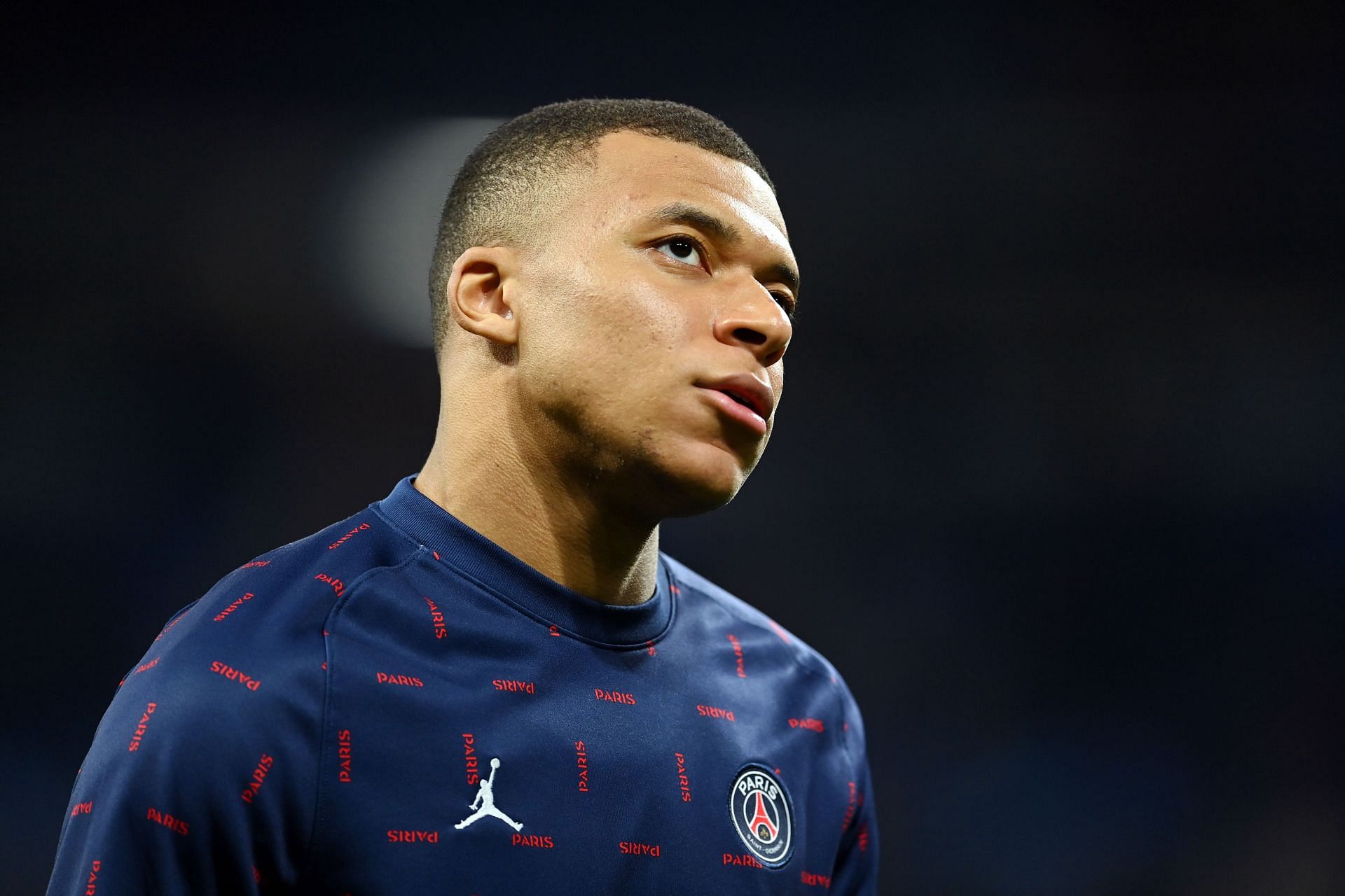 Kylian Mbappe looks ahead of PSG&#039;s UCL clash against Real Madrid.