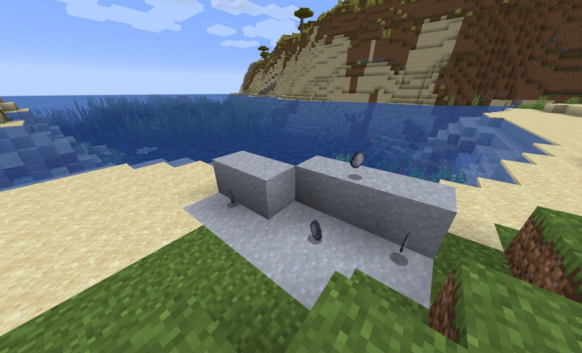 Clay blocks yield four balls each (Image via Minecraft)