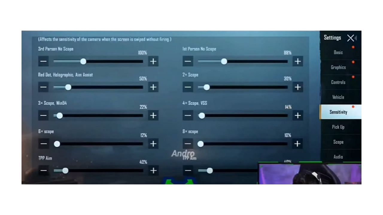 ADS Sensitivity settings for 5-finger (Image via Zendex/Discord)