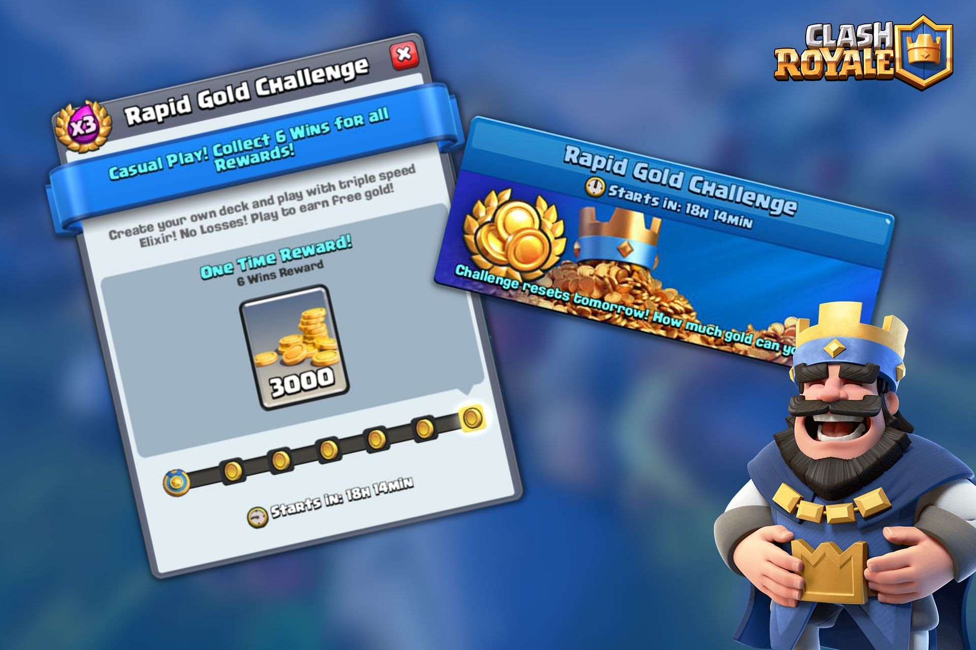 The Rapid Gold Challenge in Clash Royale (Image via Sportskeeda)
