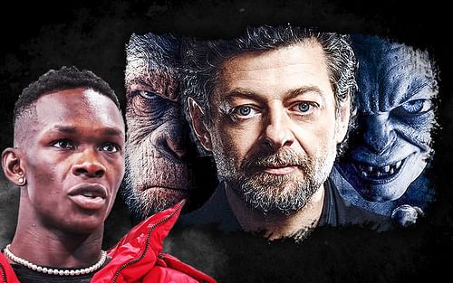 Israel Adesanya hopes to land motion capture roles similar to Andy Serkis [Credits: FREESTYLEBENDER via YouTube and @andyserkis via Instagram]