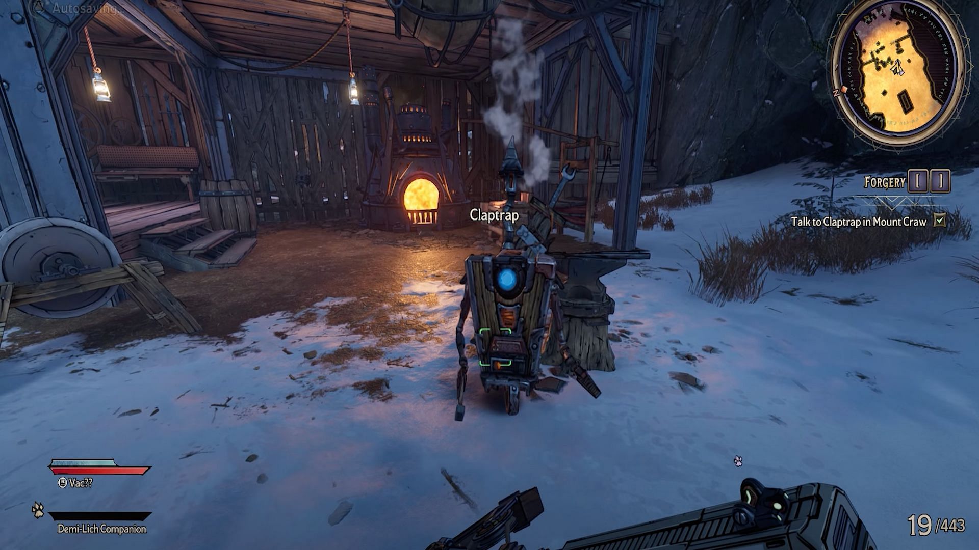 Players can find Claptrap after completing the tutorial section of Tiny Tina&#039;s Wonderlands (Image via YouTube/Syrekx)