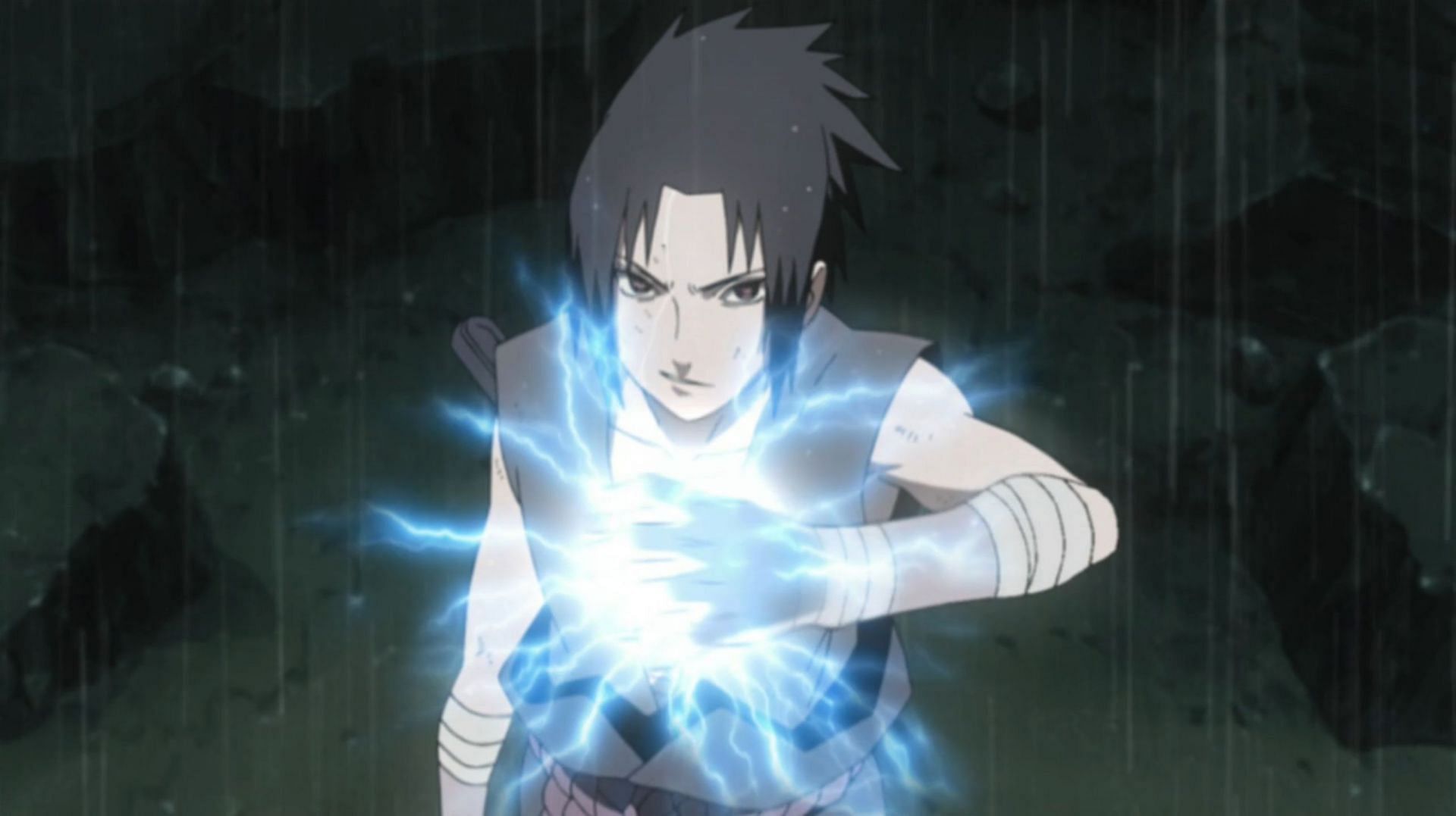 Sasuke charging up a Chidori (Image via Studio Pierrot)