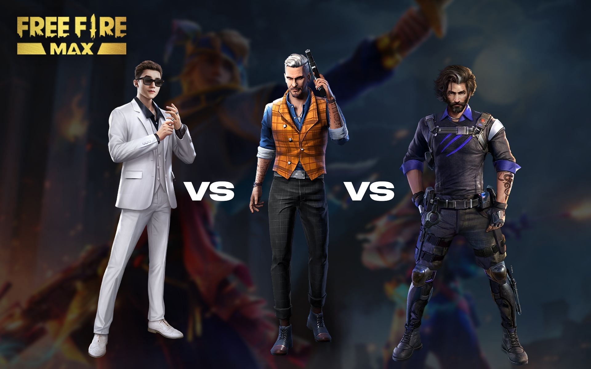 These characters are well suited for a rank push in Free Fire MAX (Image via Sportskeeda)