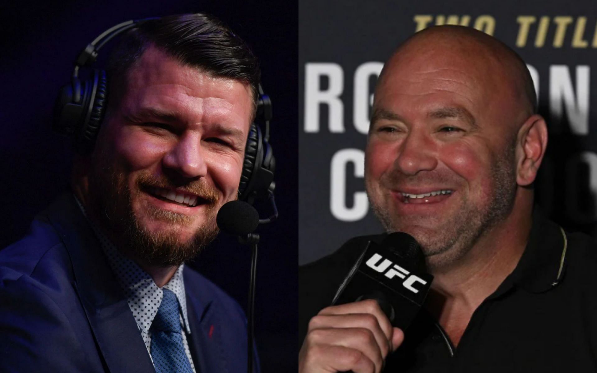 Michael Bisping (left), Dana White (right)