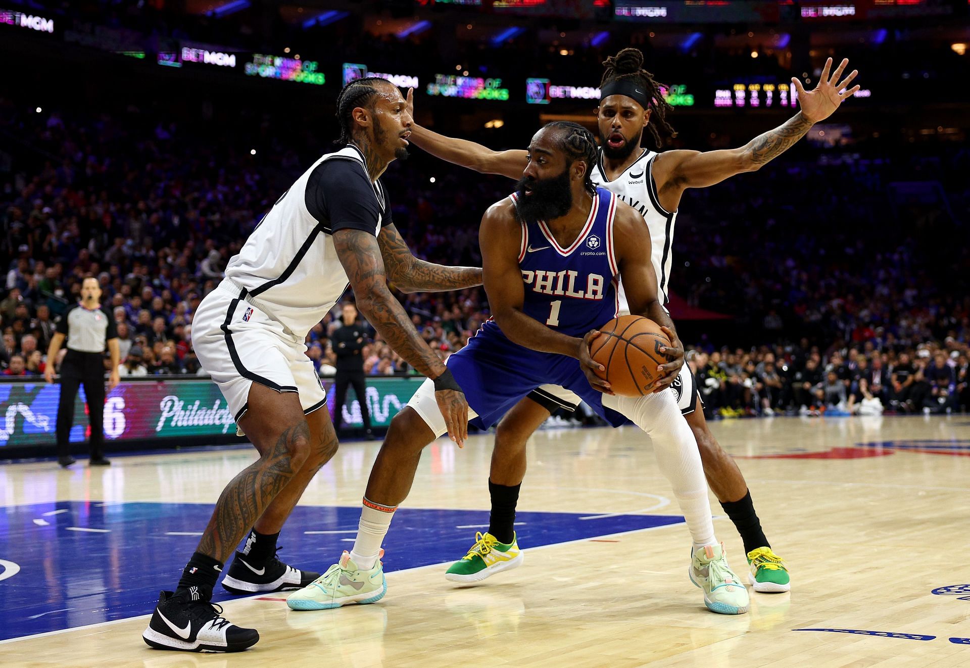 Philadelphia 76ers James Harden versus the Brooklyn Nets