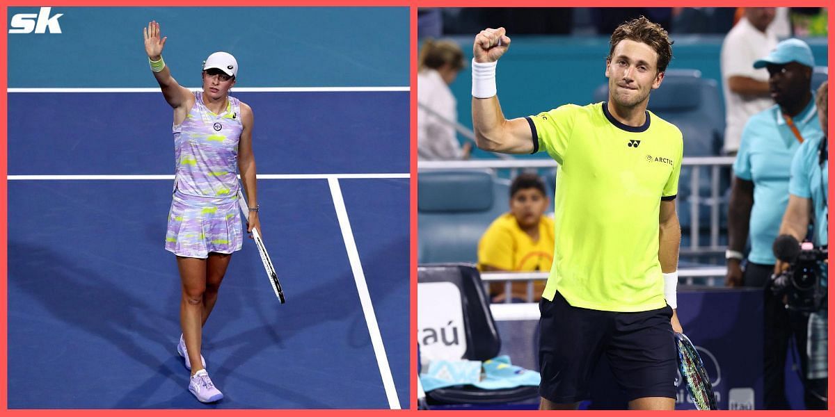 Iga Swiatek and Casper Ruud reached the semifinals of the Miami Open