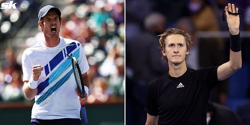 Andy Murray (L) and Sebastian Korda are set to begin their 2022 Miami Open campaigns on Thursday.