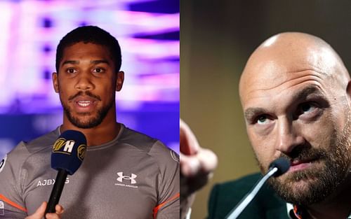 Anthony Joshua (left) and Tyson Fury (right)