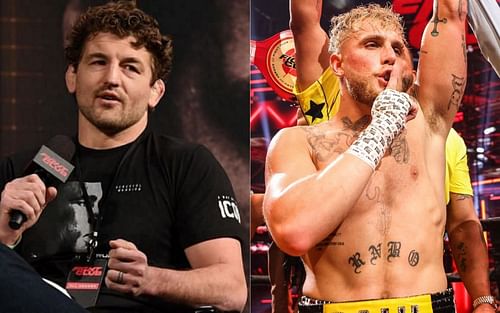 Ben Askren (left) and Jake Paul (right)