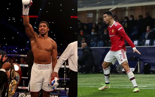 Anthony Joshua (left) and Cristiano Ronaldo (right)