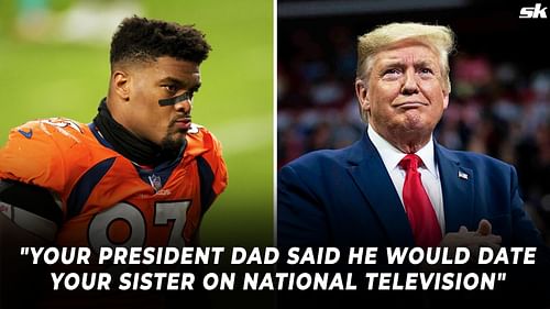 Dre'Mont Jones on former President Donald Trump