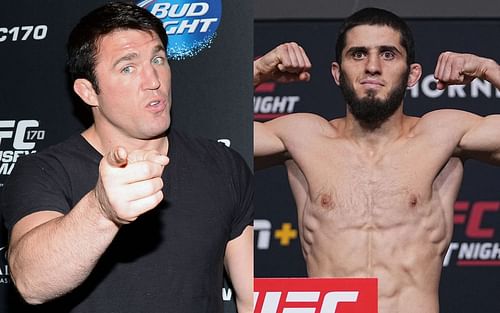 Chael Sonnen (left); Islam Makhachev (right)