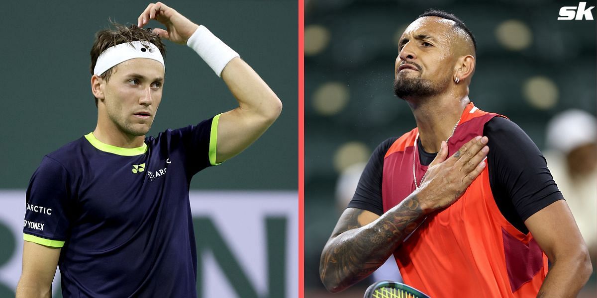 Nick Kyrgios took a dig at Casper Ruud after beating him in Indian Wells