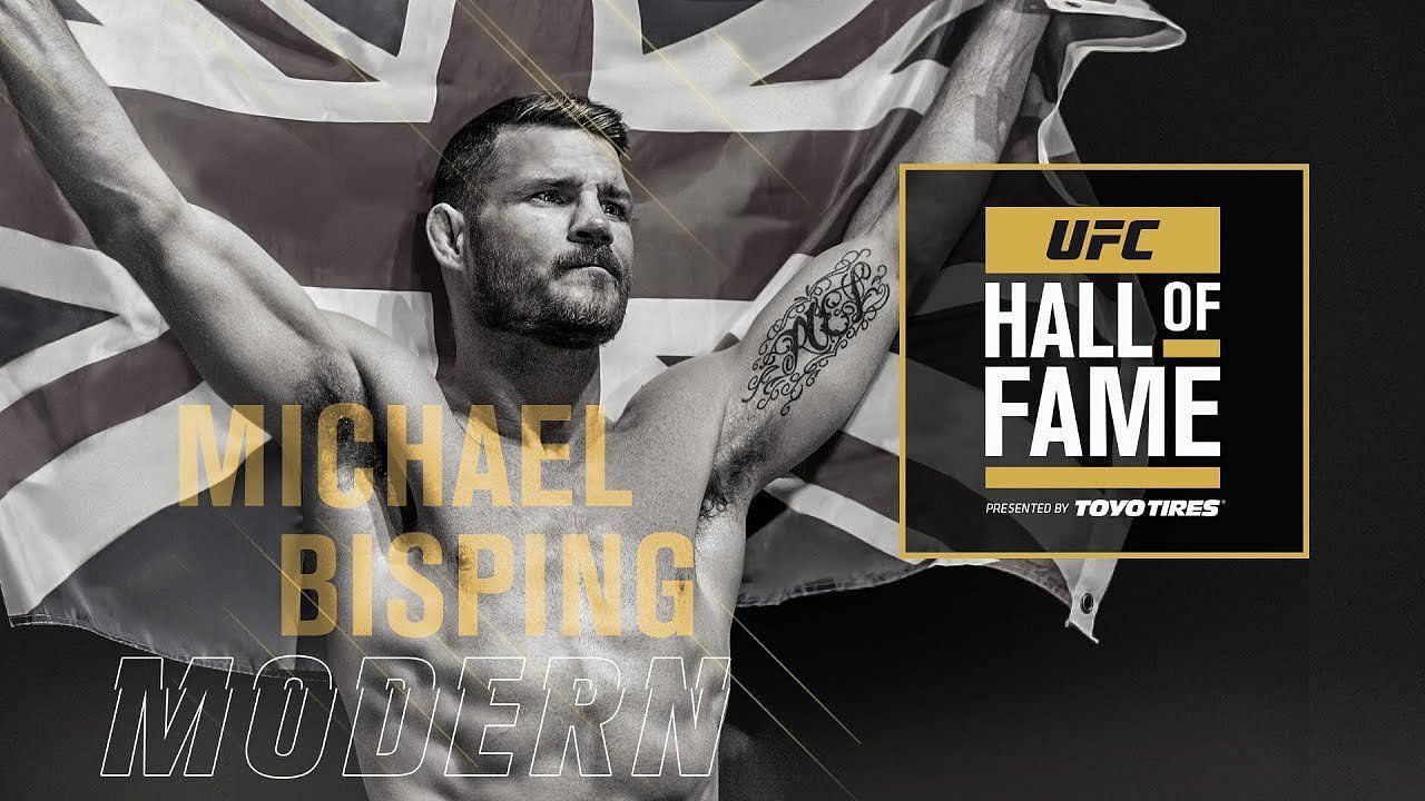 Michael Bisping was inducted into the Hall of Fame in 2019 [Image via @btsport on Twitter]