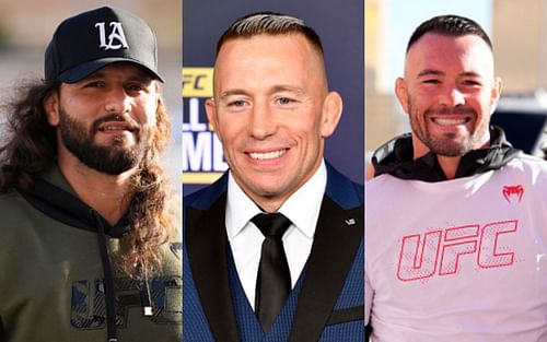 Jorge Masvidal (left); Georges St-Pierre (center); Colby Covington (right)