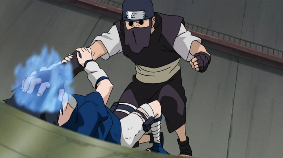 Chakra Absorption technique being used on Sasuke (Image via Studio Pierrot)