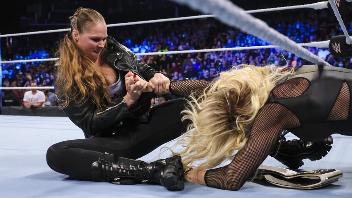 Ronda Rousey and Charlotte Flair brawled once again this week on the blue brand