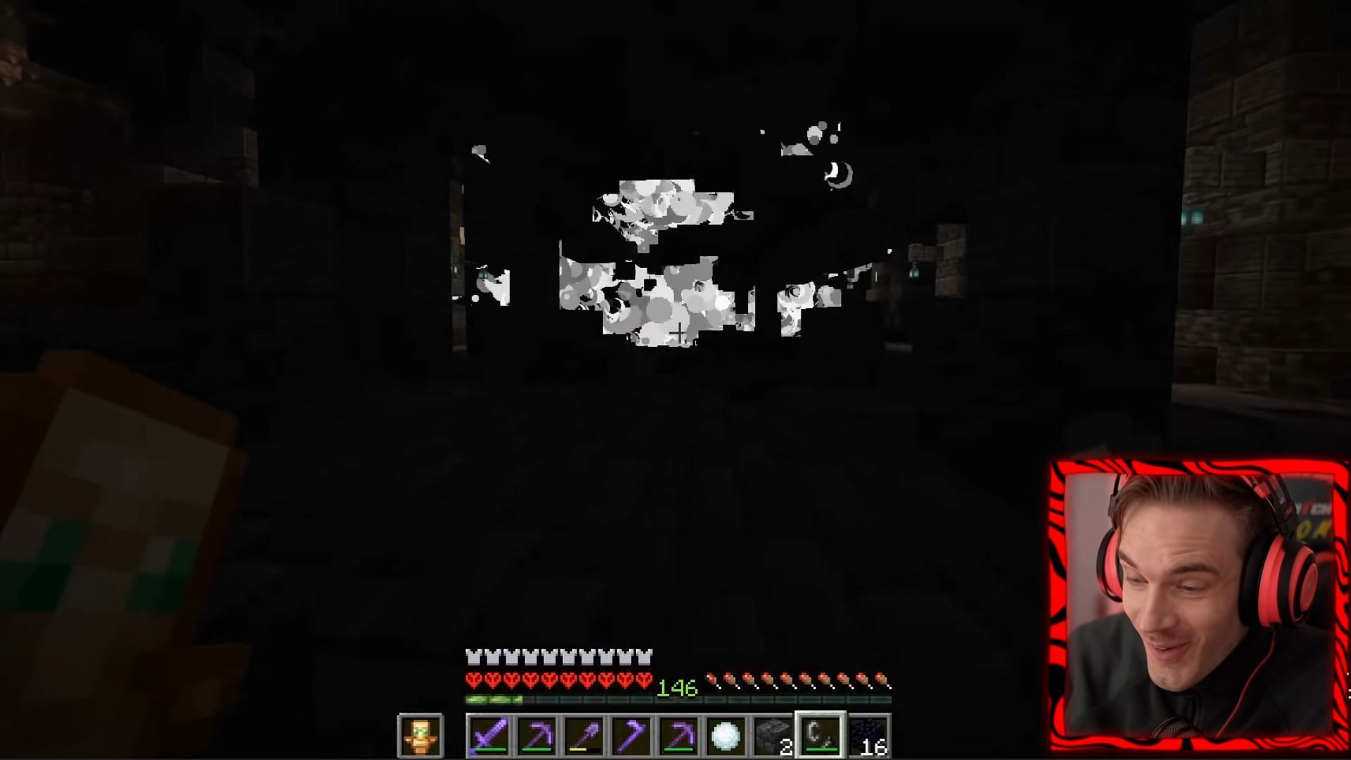 Explosions from TNT in the Ancient City (Image via PewDiePie YouTube)