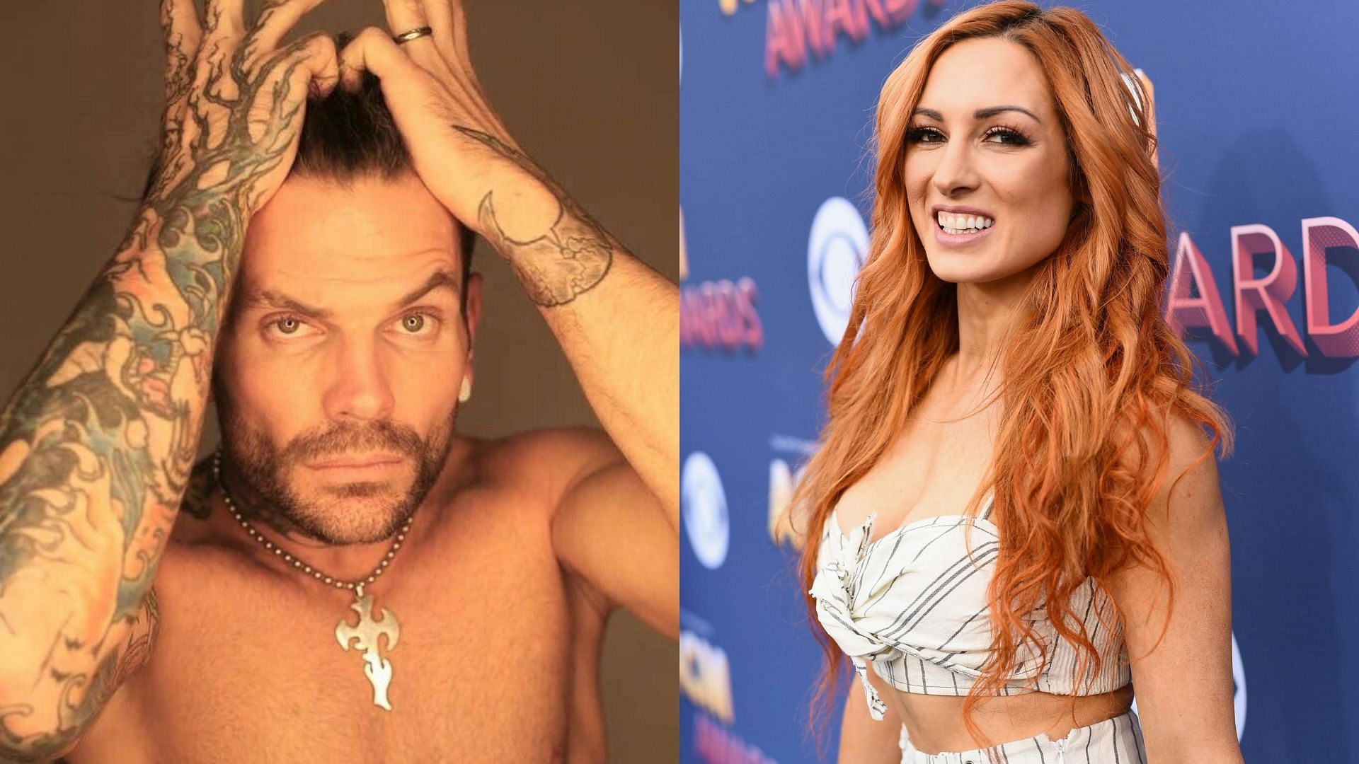 Jeff Hardy (left) and Becky Lynch (right)