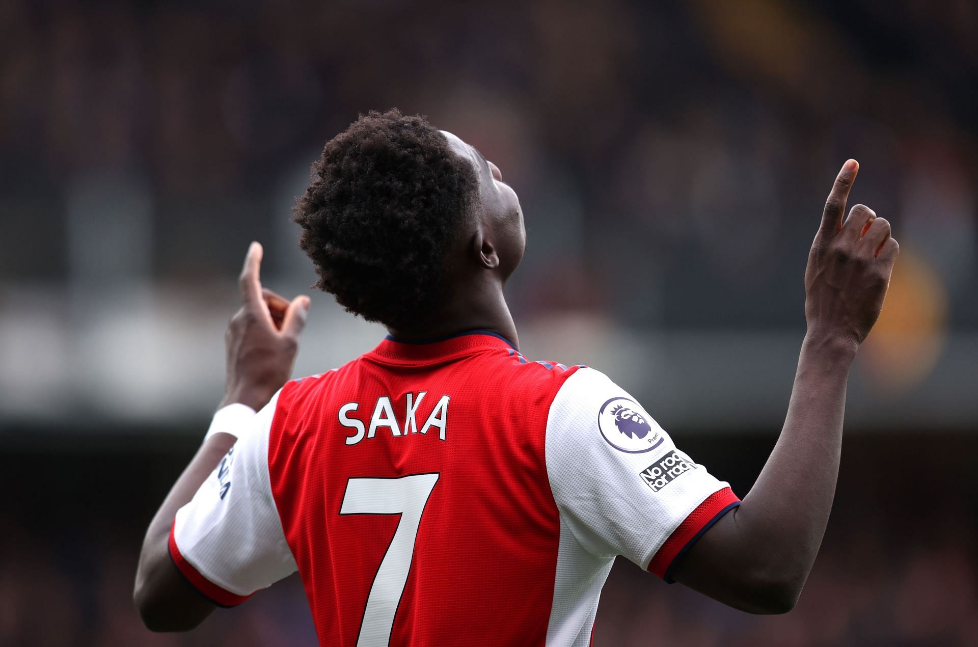 Saka has been in inspired form for Arsenal this season