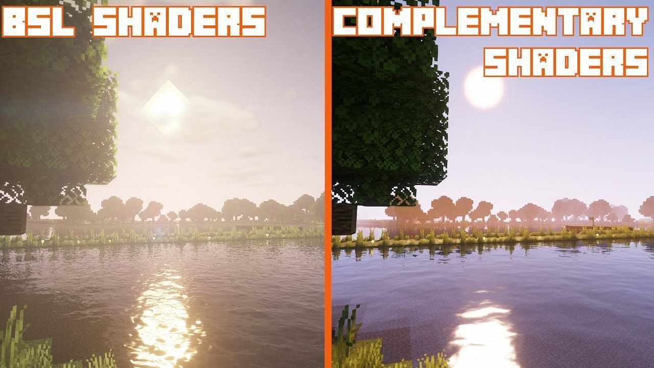 Shader comparison (Image via JustDIAMONDS on YouTube)