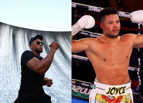 Anthony Joshua (left), Joe Joyce (right)