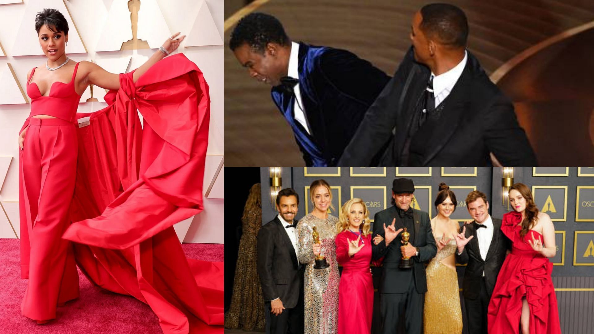 Unforgettable moments from the 2022 Oscars that will be remembered or years to come (Image via Getty Images, @theacademy/Instagram)