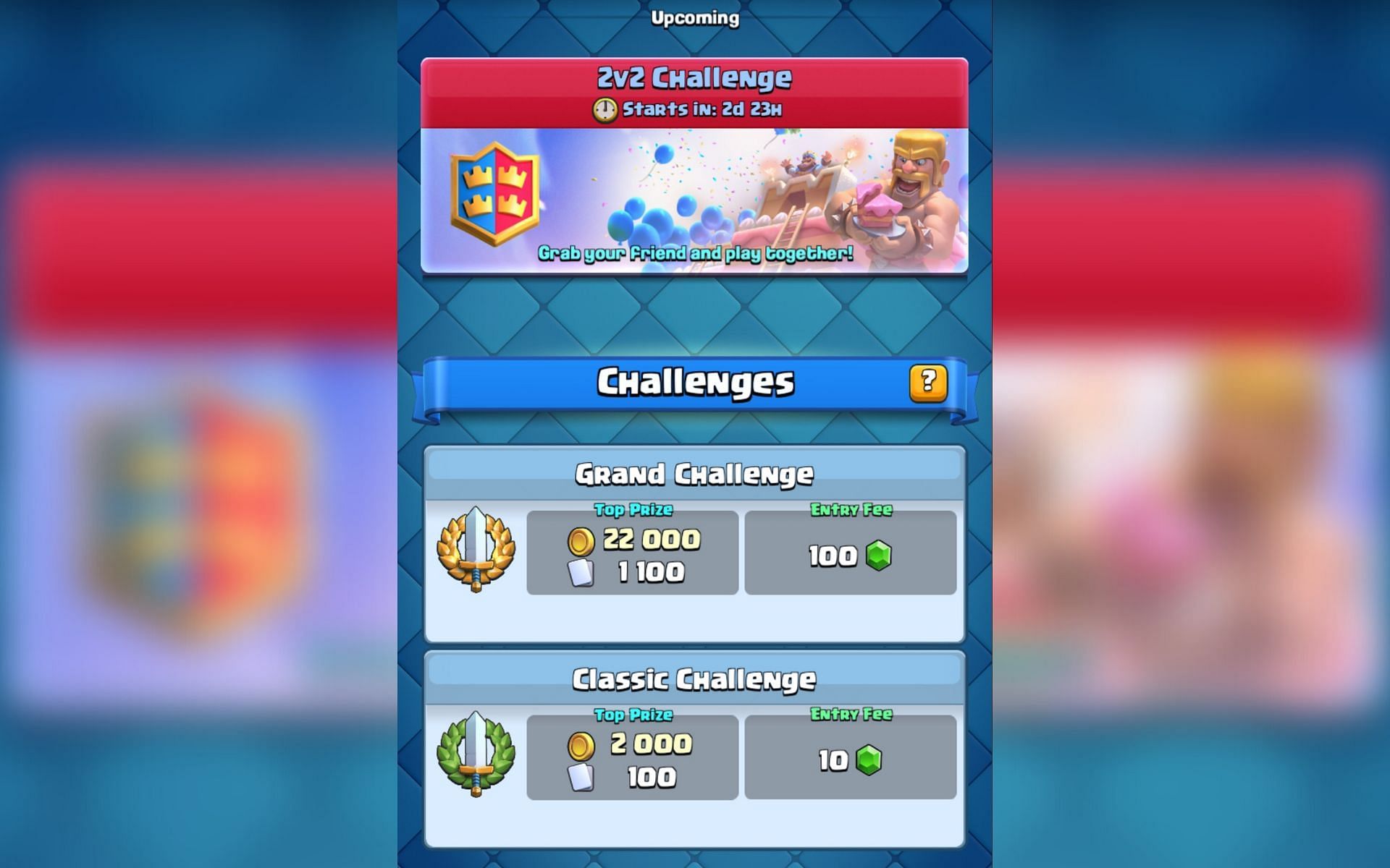 What is the new 2v2 Challenge in Clash Royale?