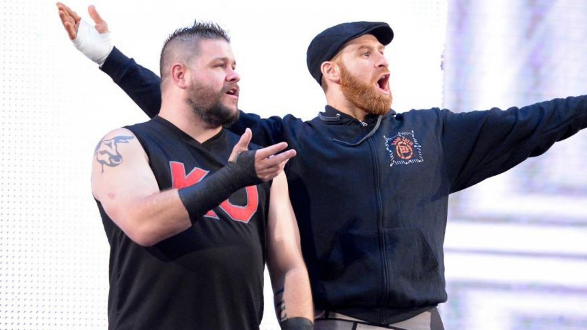 Kevin Owens (left); Sami Zayn (right)