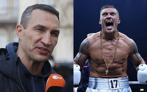 Wladimir Klitschko (left) and Oleksandr Usyk (right)