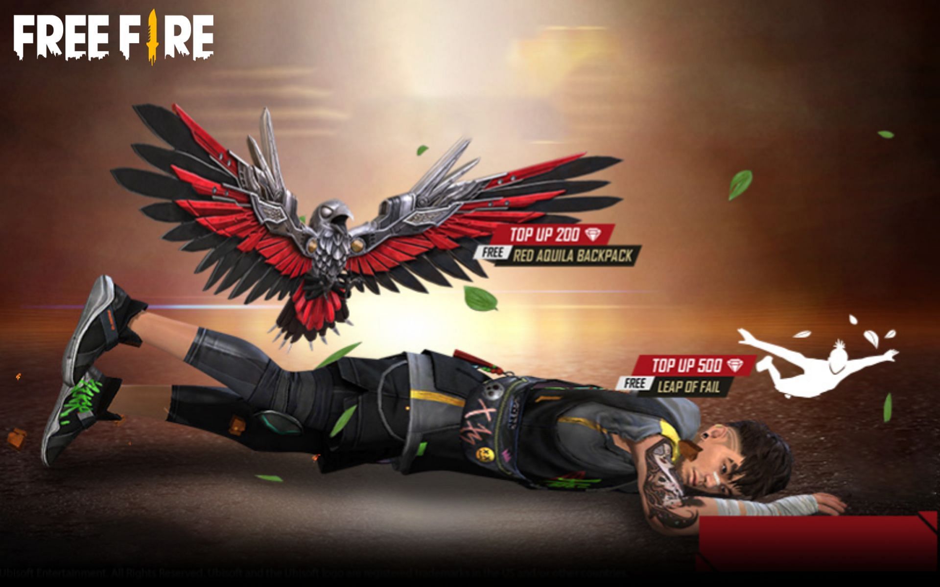 The top-up event features these two free rewards (Image via Garena)