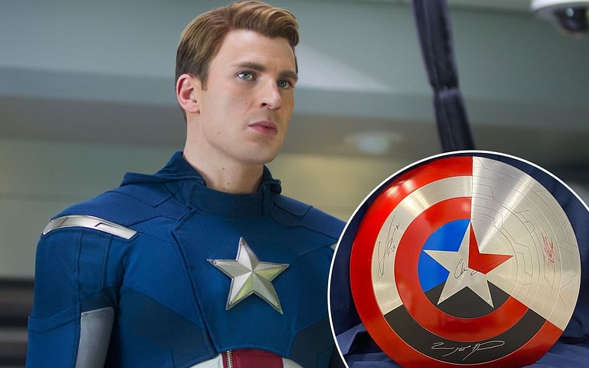 Shield used by Chris Evans as Captain America in Captain America:The Winter  Soldier