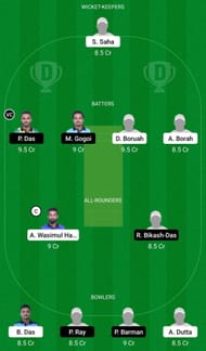 Dream11 Team for Radial Club vs Club Triranga - Assam Premier Club T20 Championship 2022.