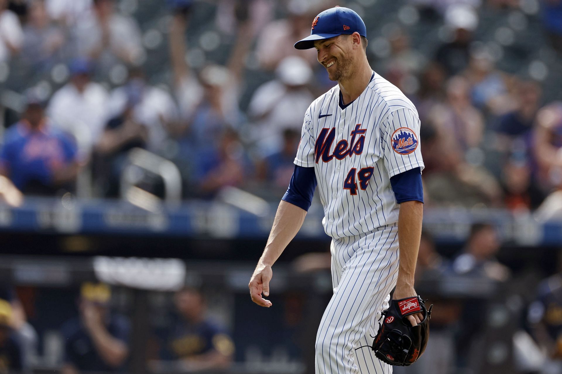 Jacob deGrom during a Milwaukee Brewers v New York Mets game