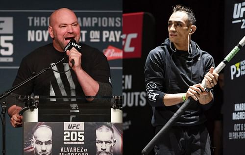 Dana White (left) & Tony Ferguson (right)