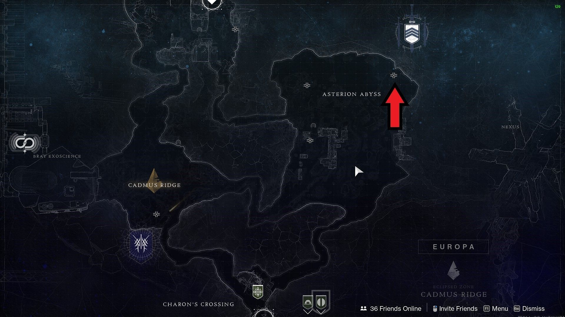 Region chest marked on the map (Image via Bungie)
