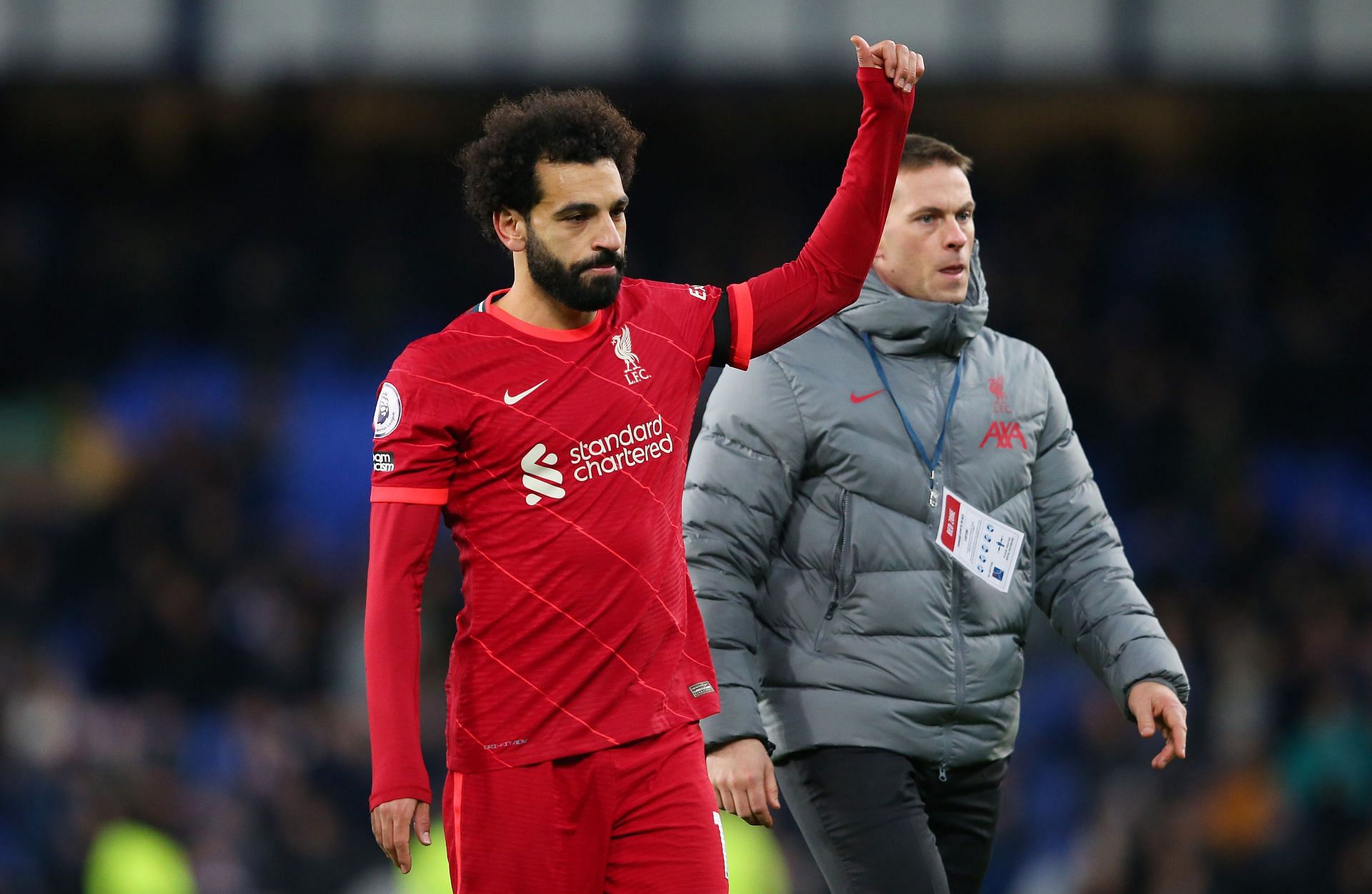 Mohamed Salah (left) is the Premier League top goalscorer this season.