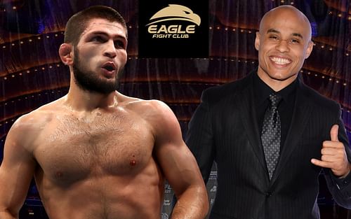 Khabib Nurmagomedov and Ali Abdelaziz via Getty; Eagle FC Logo via Youtube