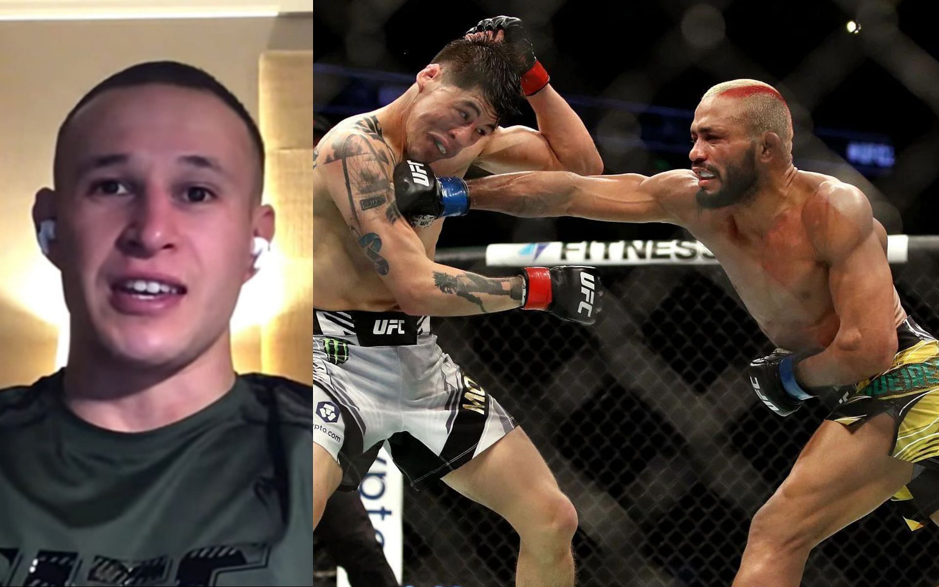 Kara-France (R) via. Youtube/EspnMMA; Moreno (C) and Figueiredo(R) in action at UFC 270.