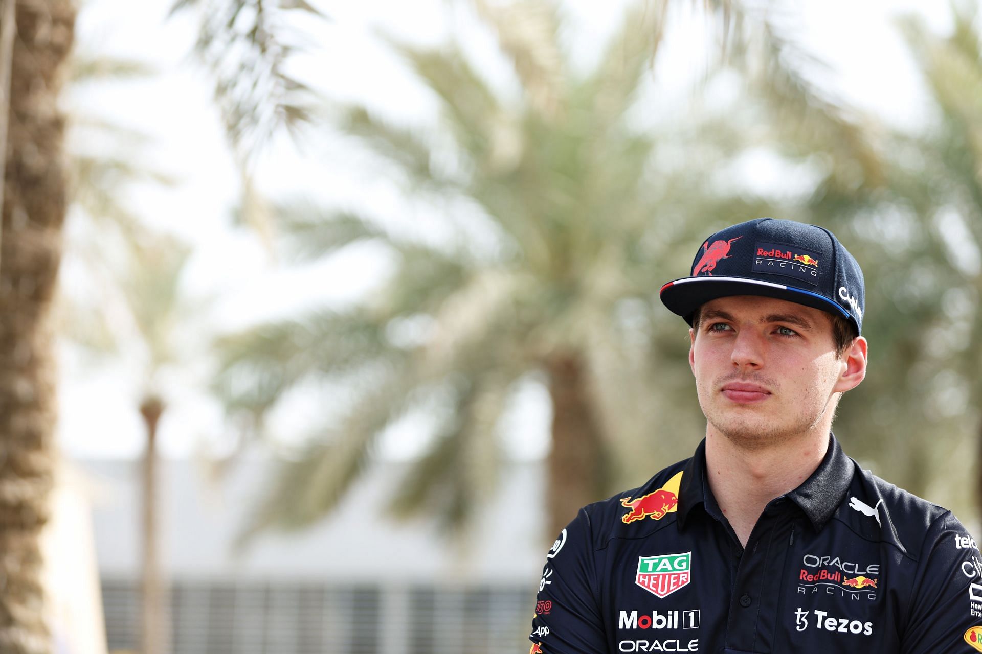 Max Verstappen in the Paddock during the preseason test in Bahrain (Photo by Mark Thompson/Getty Images)