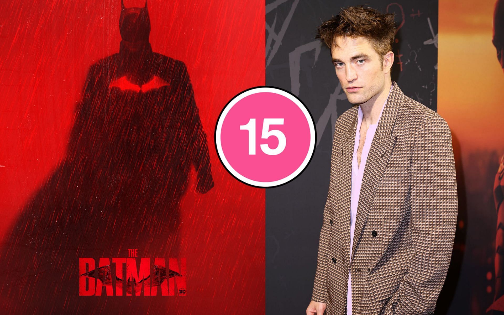 Robert Pattinson is shocked that The Batman received a 15+ rating in the UK (Image via IMDb &amp; @papillonjanvier/Twitter)