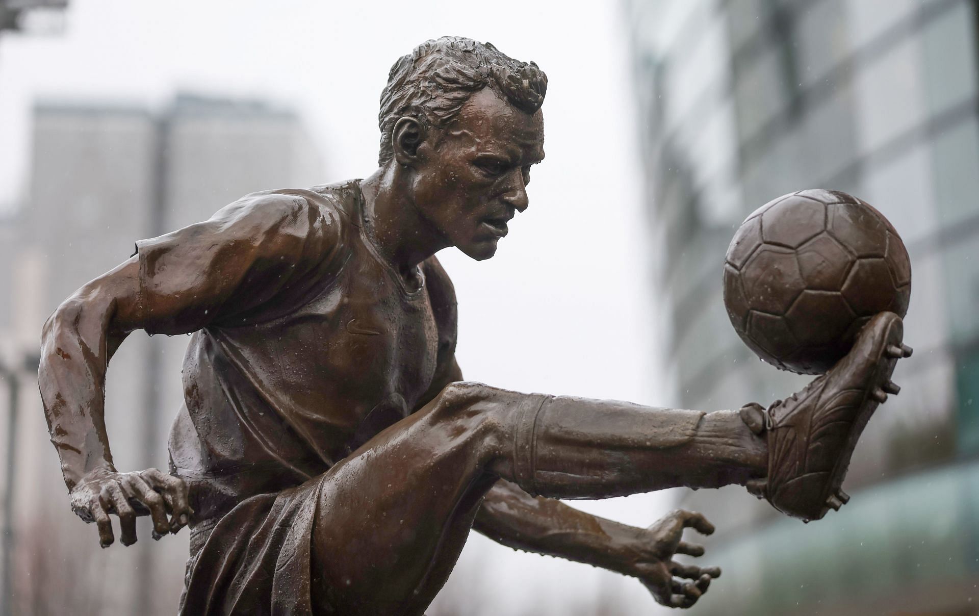 Dennis Bergkamp has been immortalized outside the Emirates Stadium
