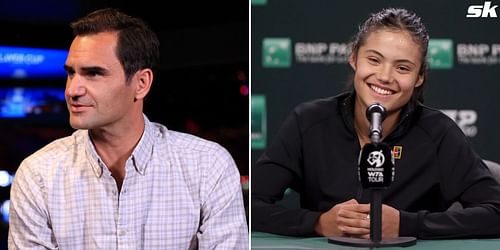 Roger Federer and Emma Raducanu.