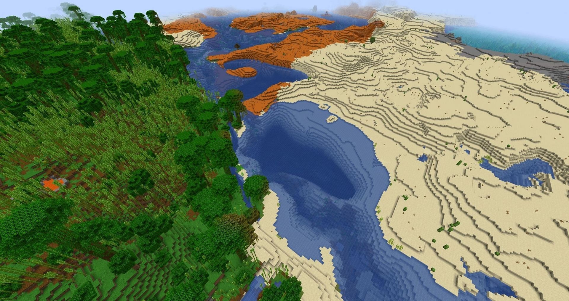 This seed is ideal for players who enjoy exotic biomes (Image via AziNoctis/MinecraftSeeds)