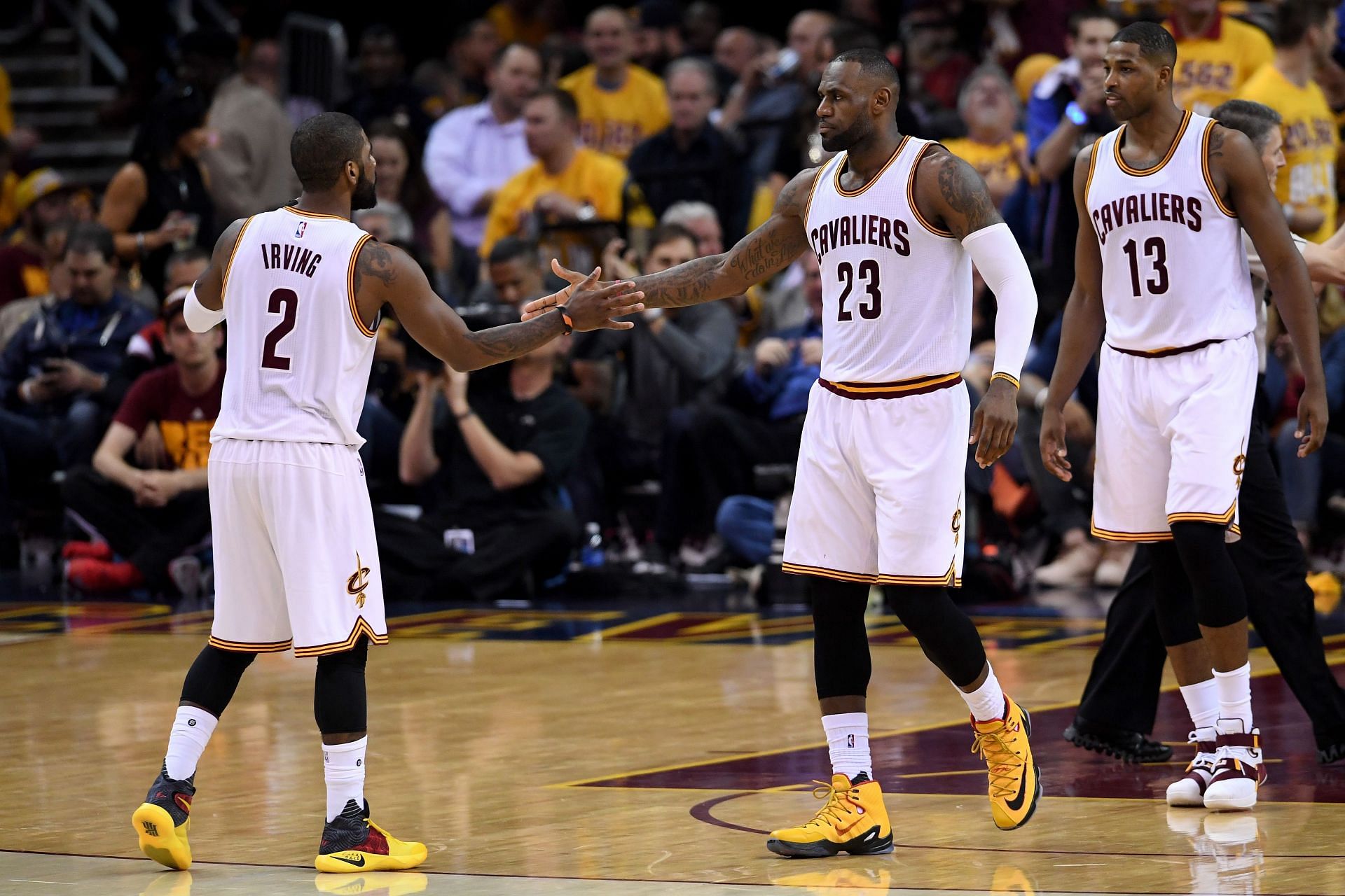 Kyrie Irving and LeBron James in 2015
