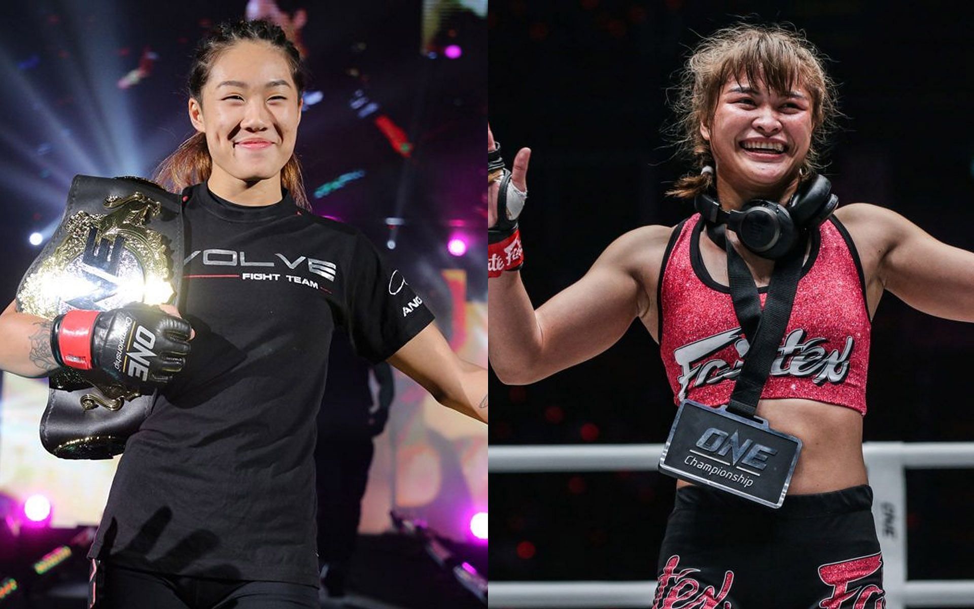 Angela Lee (Left) and Stamp Fairtex (Right) grace the cover of Tatler Singapore. | [Photos: ONE Championship]